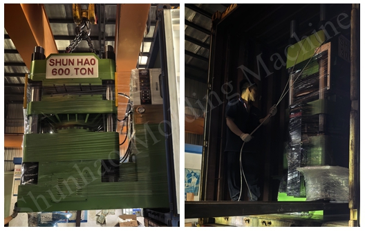 600-Ton Melamine Molding Machines Shipment from Shunhao Factory to South America