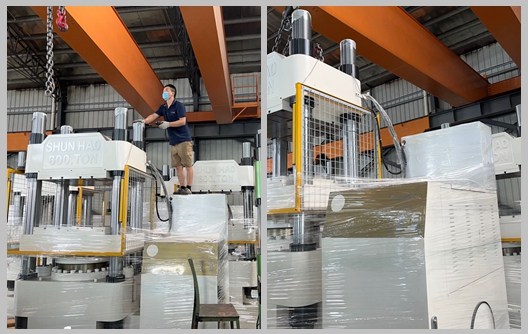 تم تسليم ماكينات التشكيل الهيدروليكية الرمادية المخصصة سعة 600 طن