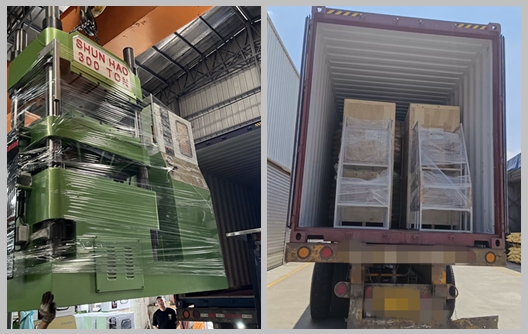 شحن 300 طن من آلات ضغط أدوات المائدة الميلامين وآلات التسخين المسبق