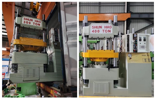 شحنة آلات تصنيع أدوات الميلامين الهيدروليكية الملونة المخصصة من مصنع Shunhao